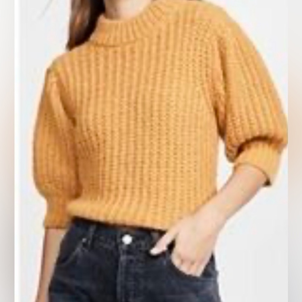 ba&sh Eric Chunky Knit Jumper In Yellow S